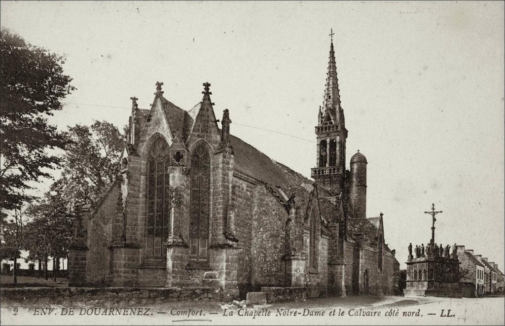 La chapelle Notre-Dame sur la commune de Confort-Meilars au début des années 1900.