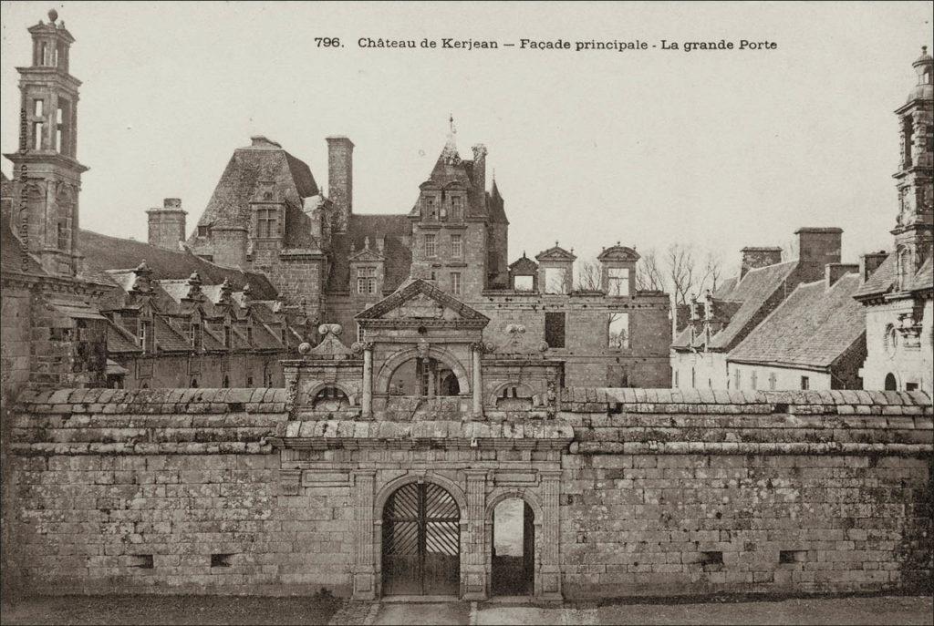 Le château de Kerjean sur la commune de Saint-Vougay au début des années 1900.