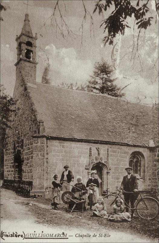 La chapelle Saint Eloi sur la commune de Guilligomarc'h au début des années 1900.