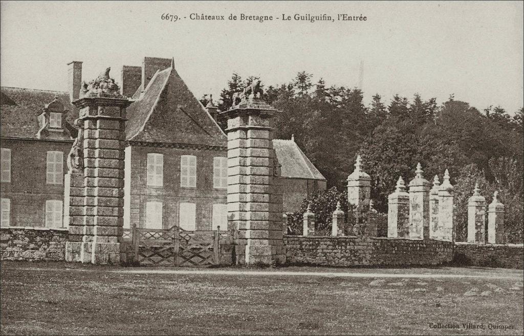 Le château du Guilguiffin sur la commune de Landudec au début des années 1900.