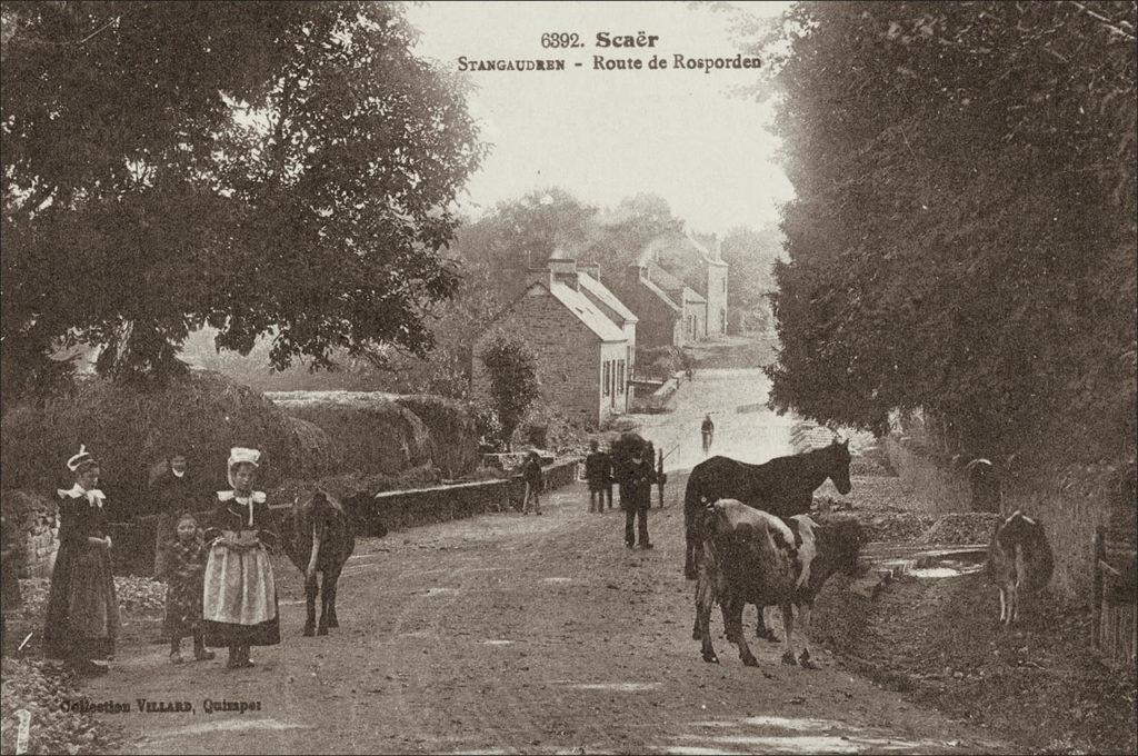 Le lieu-dit Stang Audren sur la commune de Scaër au début des années 1900.