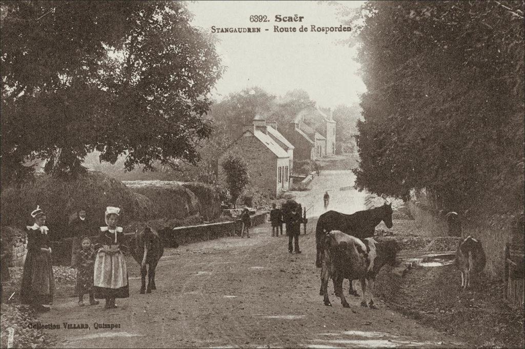Le lieu-dit Stang Audren sur la commune de Scaër au début des années 1900.