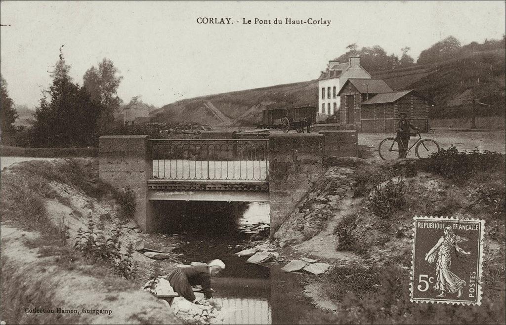Le pont du Haut-Corlay au début des années 1900.