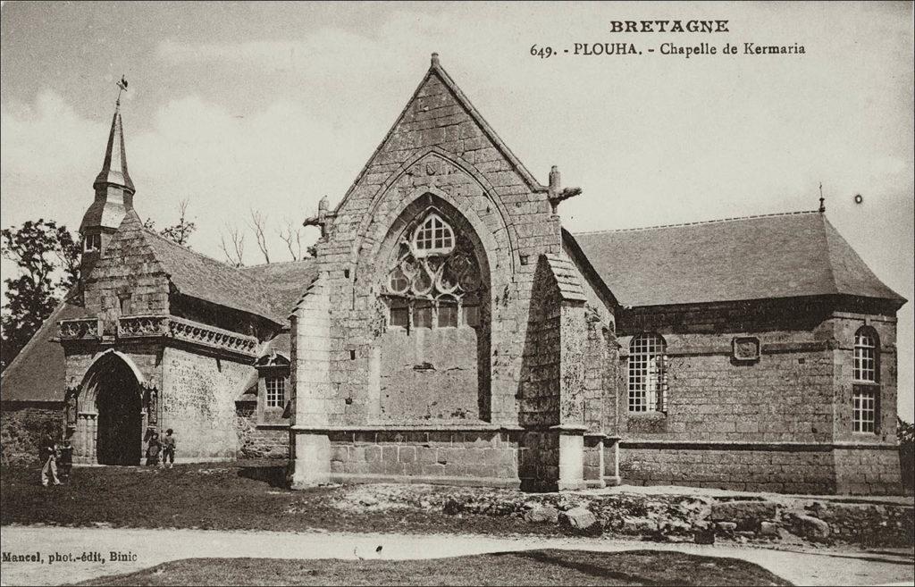 La chapelle de Kermaria sur la commune de Plouha au début des années 1900.