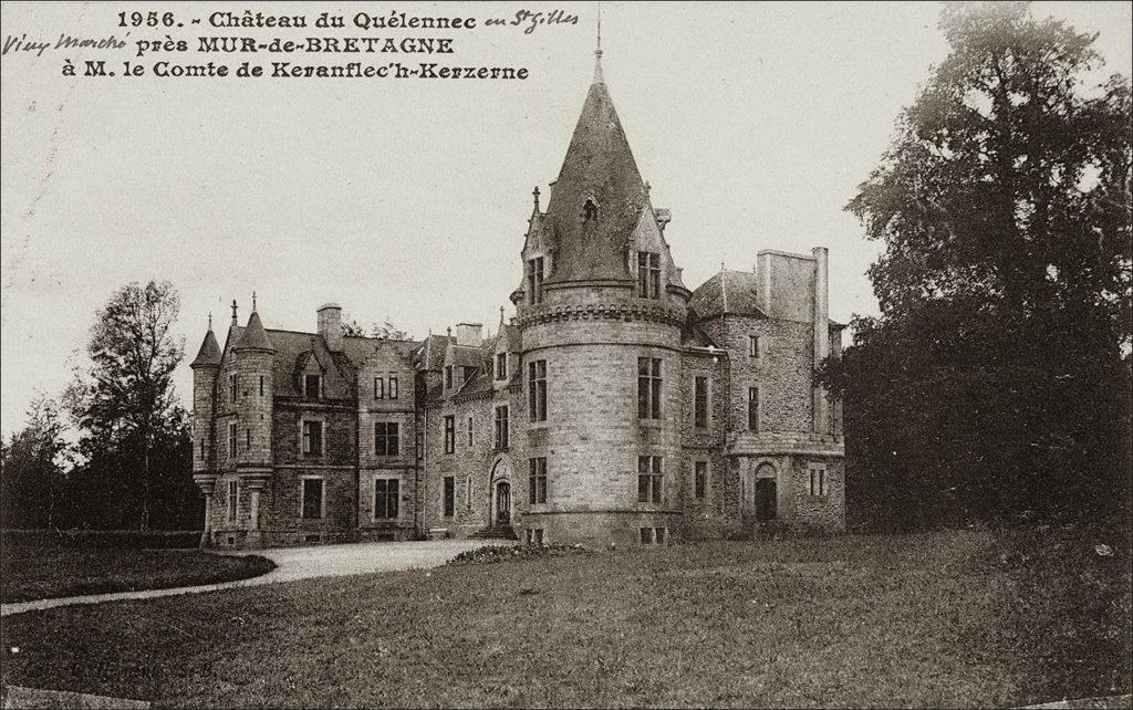 Le château de Quélennec sur la commune de Saint-Gilles-Vieux-Marché au début des années 1900.