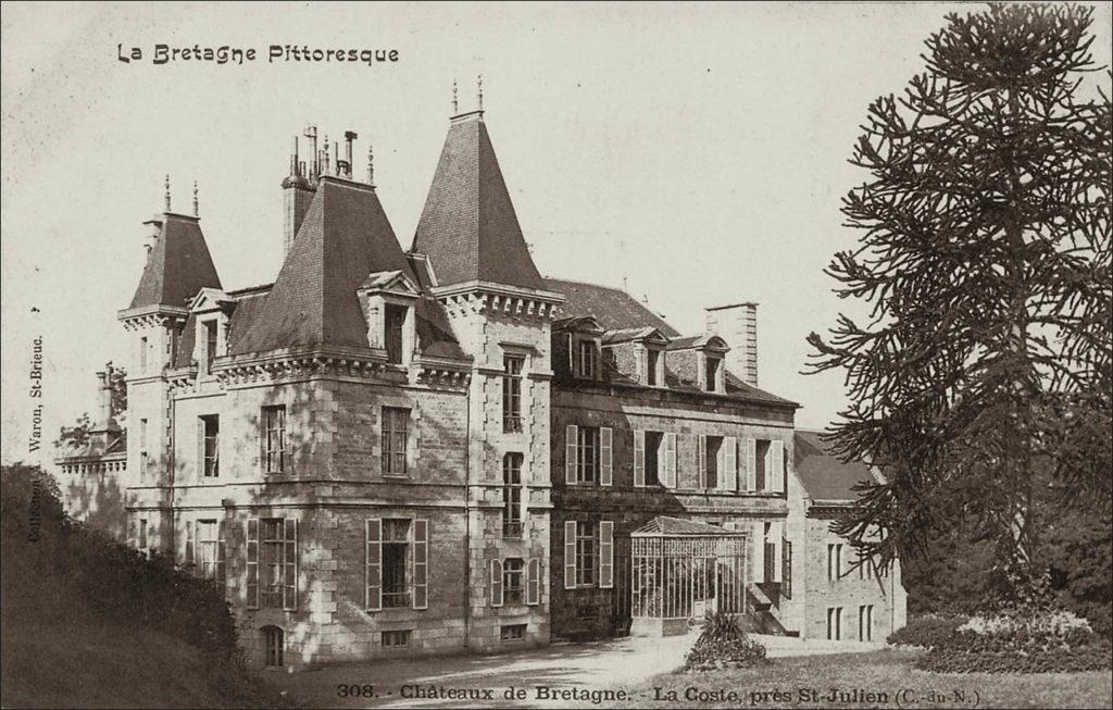 Le château de la Coste sur la commune de Saint-Julien au début des années 1900.