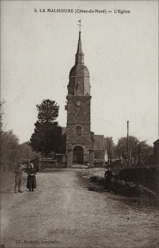 L'église Saint-Évent de la commune de La Malhoure au début des années 1900.