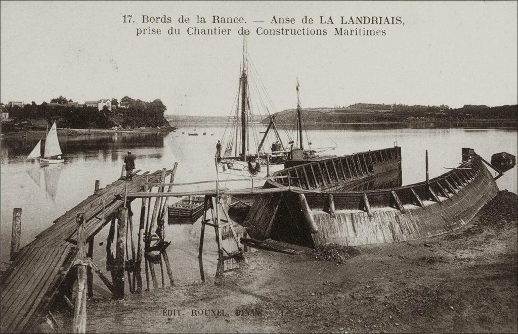 L'anse de La Landriais sur la commune de Langrolay-sur-Rance au début des années 1900.