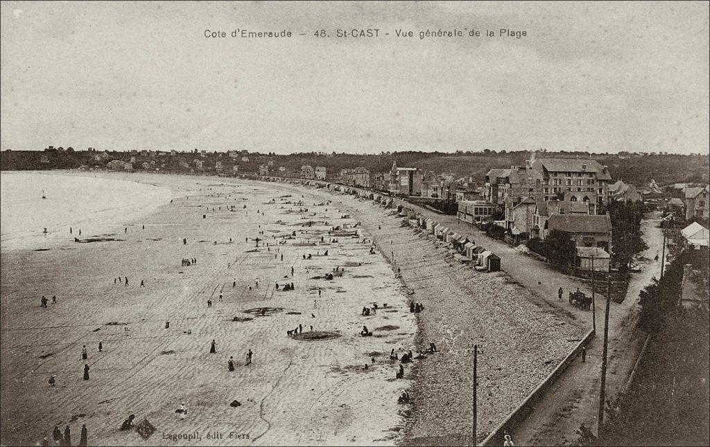 La plage de Saint-Cast-le-Guildo au début des années 1900.