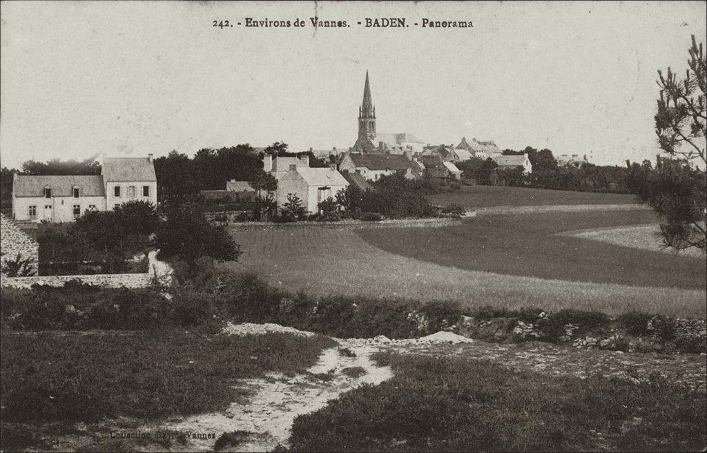 Panorama du bourg de Baden au début des années 1900.