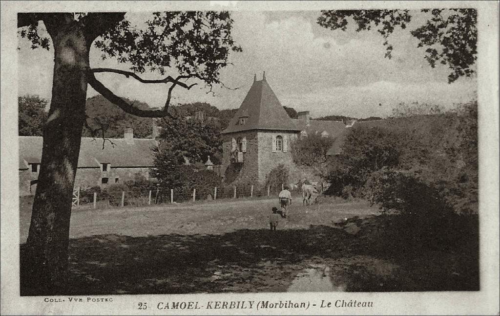 Le château de Kerbily sur la commune de Camoël au début des années 1900.