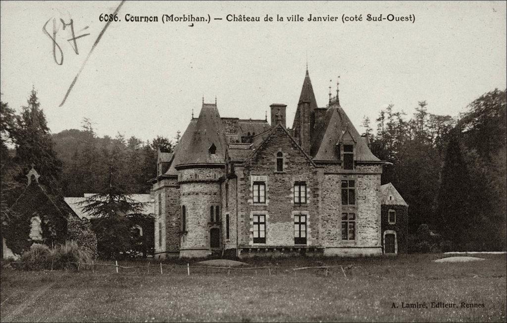 Le château de la Ville Janvier sur la commune de Cournon au début des années 1900.
