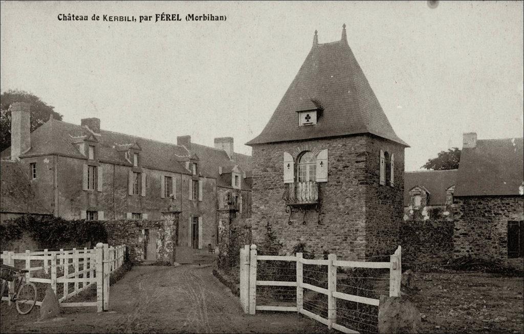 Le château de Kerbili sur la commune de Férel au début des années 1900.