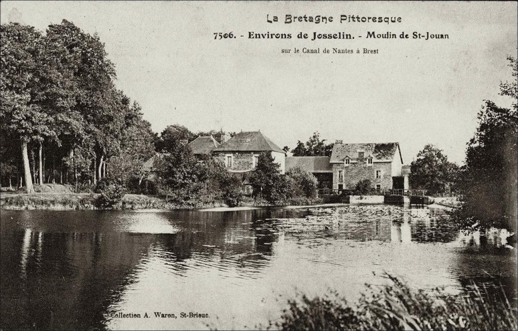 Le moulin Saint-Jouan sur la commune de Guillac au début des années 1900.
