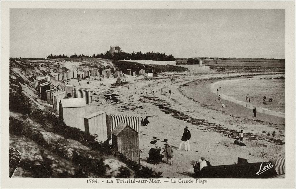 La grande plage de La Trinité-sur-Mer au début des années 1900.