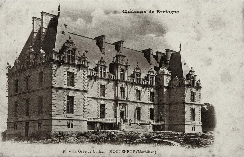 Le château de la Grée de Callac sur la commune de Monteneuf au début des années 1900.