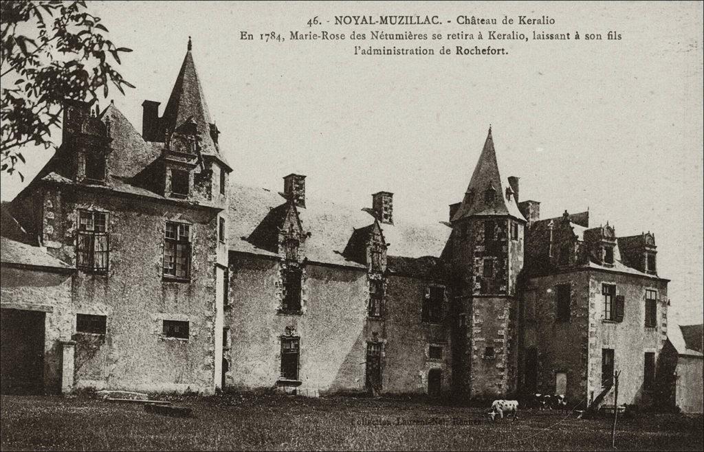 Le château de Keralio sur la commune de Noyal-Muzillac au début des années 1900.