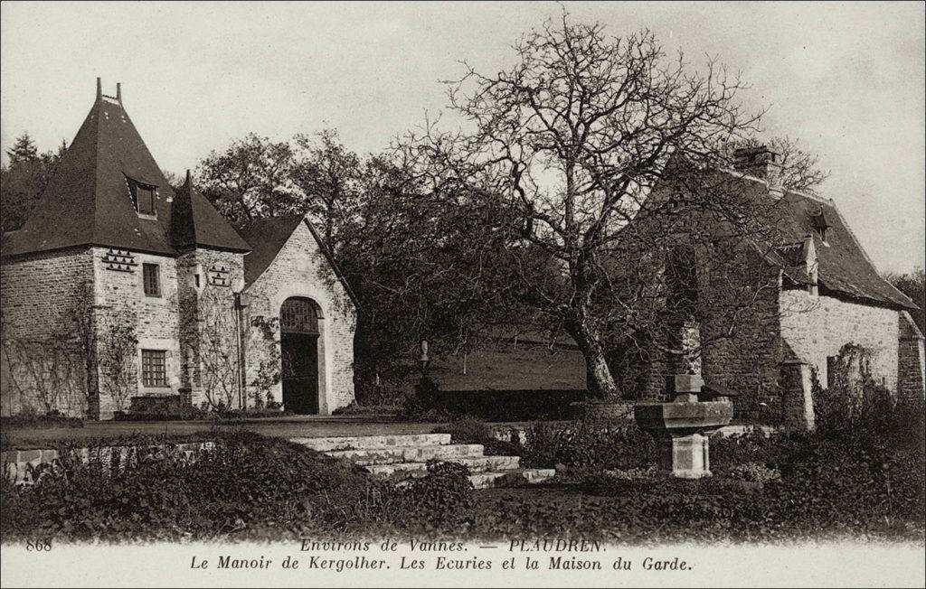 Le manoir de Kergolher sur la commune de Plaudren au début des années 1900.