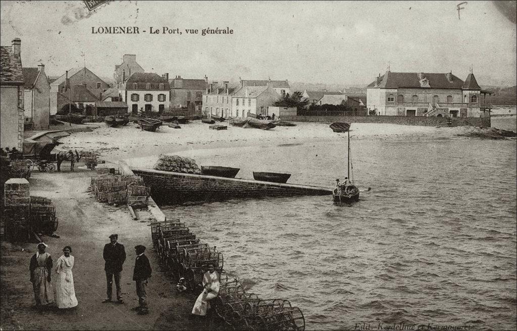 Vue générale du porte de Ploemeur au début des années 1900.