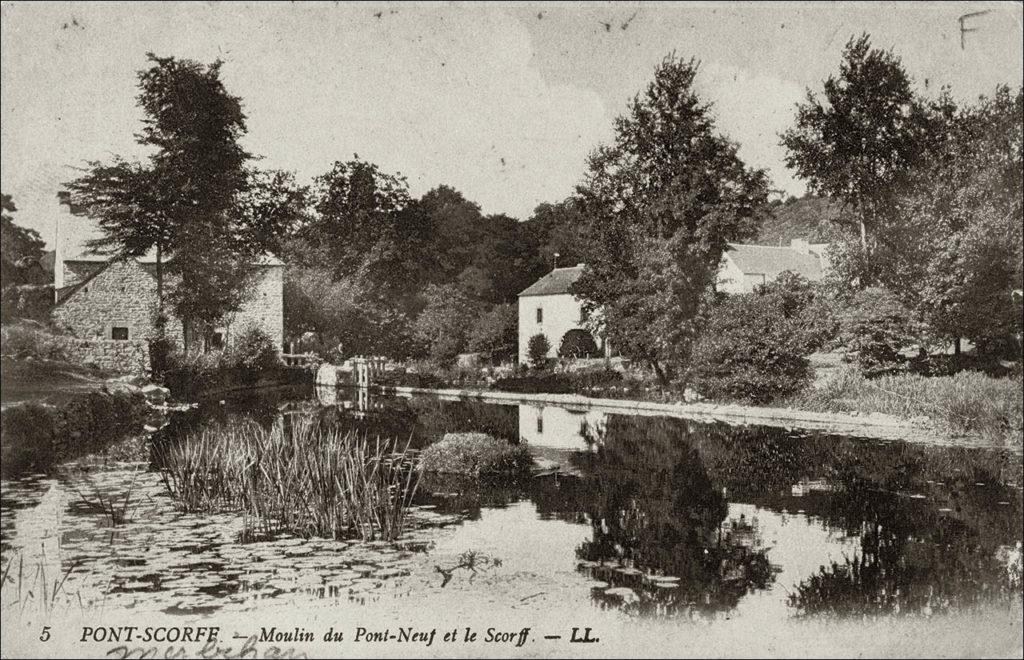 Le moulin du Pont-Neuf sur la commune de Pont-Scorff au début des années 1900.