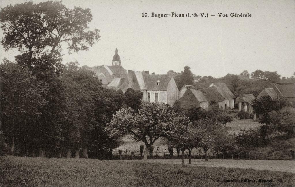 Vue générale de Baguer-Pican au début des années 1900.