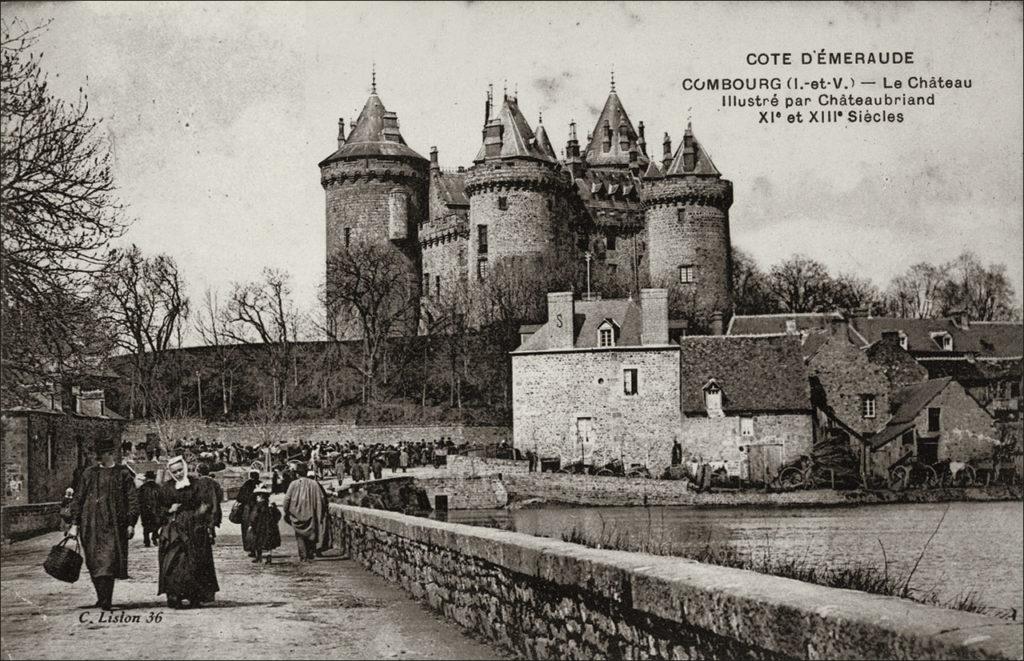 Vue générale du château de Combourg au début des années 1900.