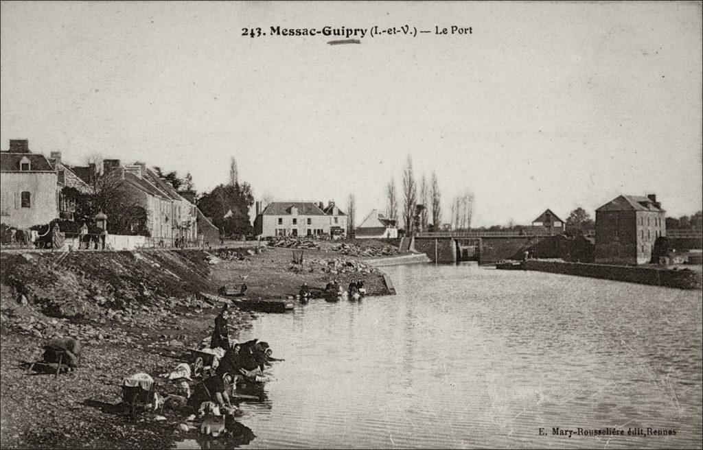 Le port de Guipry-Messac au début des années 1900.
