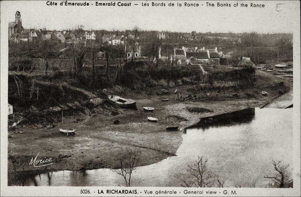Les bords de la Rance sur la commune de La Richardais au début des années 1900.