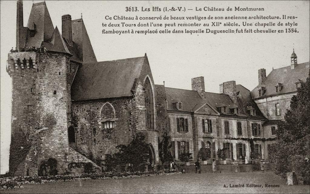 Le château de Montmuran sur la commune des Iffs au début des années 1900.