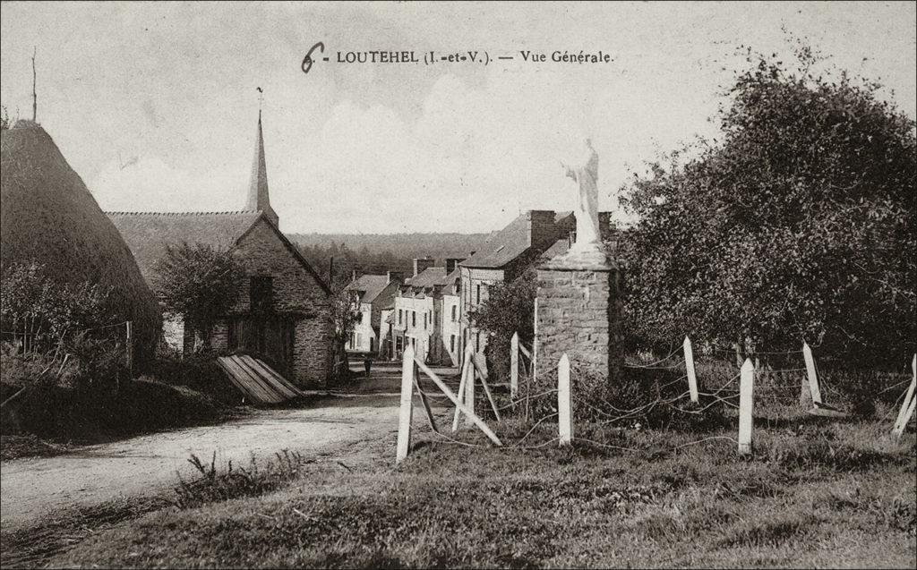 Vue générale du bourg de Loutehel au début des années 1900.