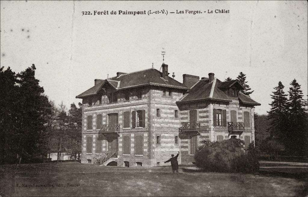 Le Chalet, les Forges sur la commune de Paimpont au début des années 1900.