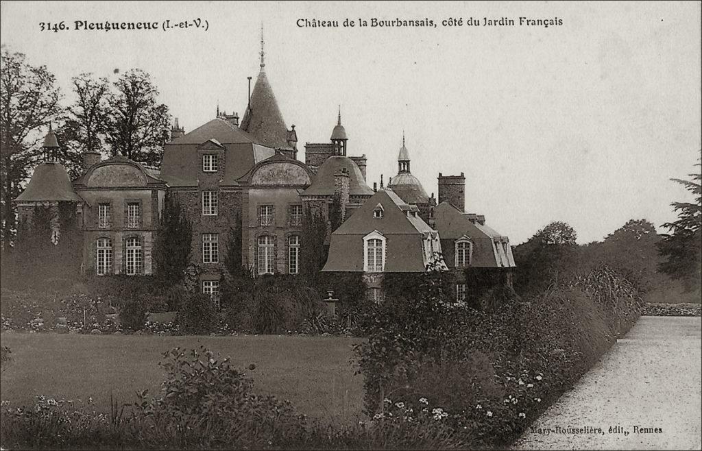 Le château de La Bourdonnais sur la commune de Pleugueneuc au début des années 1900.