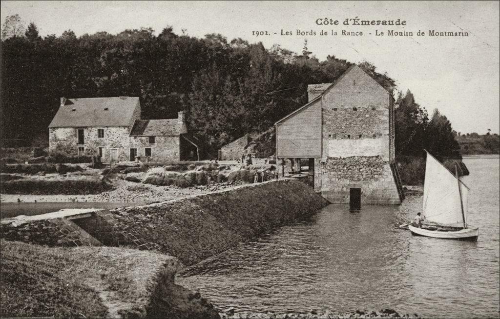 Le moulin de Montmarin sur la commune de Pleurtuit au début des années 1900.