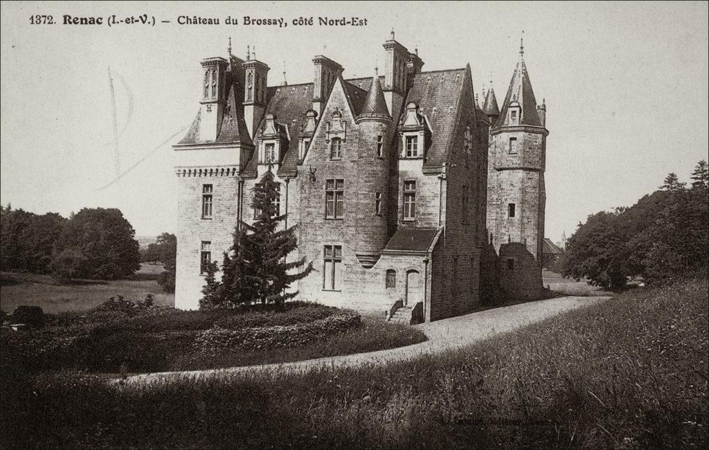 Le château de Brossay sur la commune de Renac au début des années 1900.