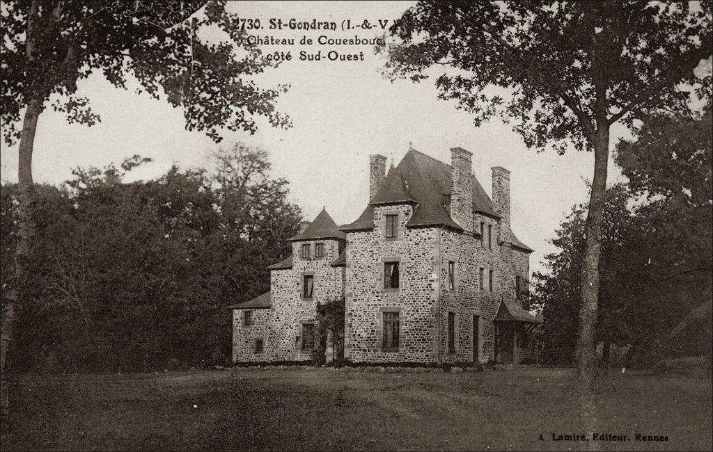 Le château de Couesbouc sur la commune de Saint-Gondran au début des années 1900.