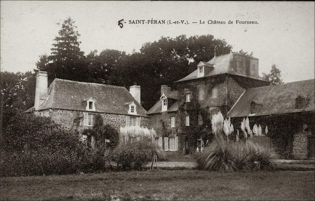 Le château de Fourneau sur la commune de Saint-Péran au début des années 1900.