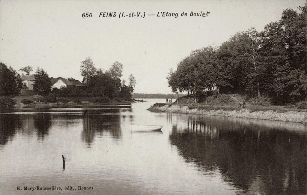 L'étang de Boulet sur la commune de Feins au début des années 1900.
