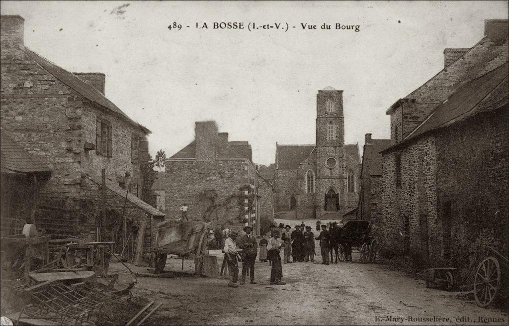 Le bourg de La Bosse-de-Bretagne au début des années 1900.
