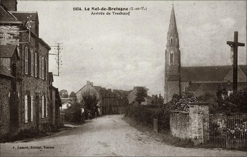 Le bourg de Le Sel-de-Bretagne au début des années 1900.