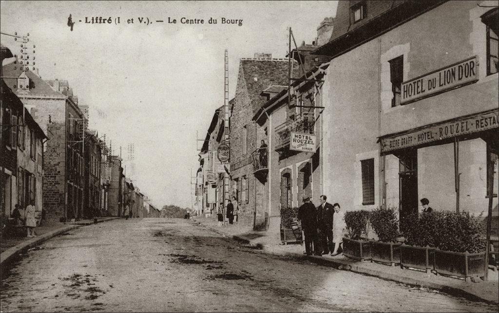 Le bourg de Liffré au début des années 1900.