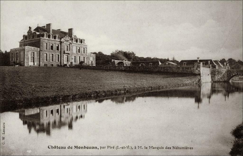 Le château de Monbouan sur la commune de Moulins au début des années 1900.