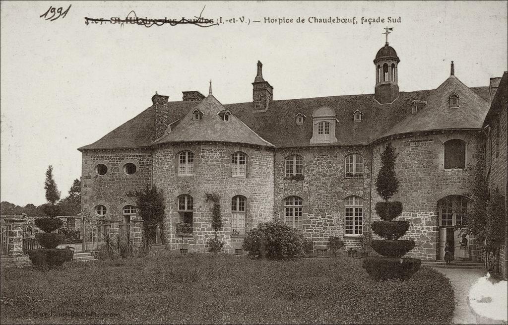 l'Hospice de Chaudeboeuf sur la commune de Saint-Sauveur-des-Landes au début des années 1900.