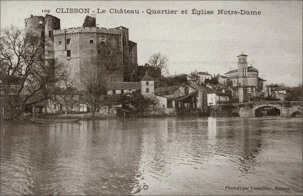 Le château de Clisson dans les années 1900.