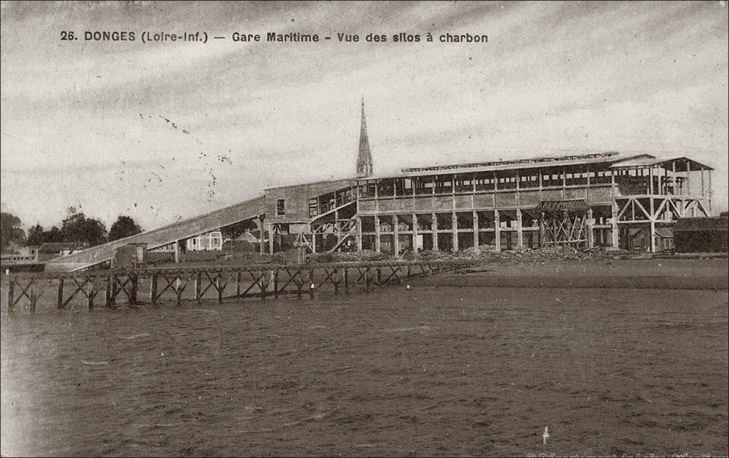 la gare maritime sur la commune de Donges dans les années 1900.
