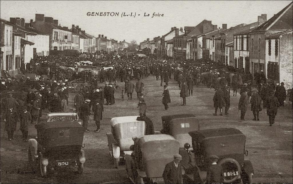 Jour de foire sur la commune de Geneston dans les années 1900.
