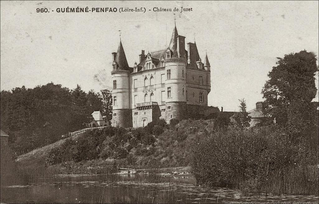 Le château de Juzet sur la commune de Guémené-Penfao dans les années 1900.