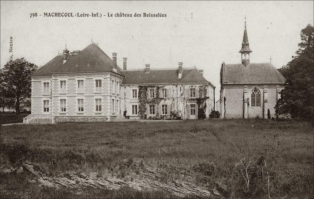 Le château des Boisselées sur la commune de Machecoul-Saint-Même dans les années 1900.