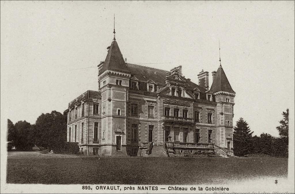 Le château de la Gobinière sur la commune d'Orvault dans les années 1900.