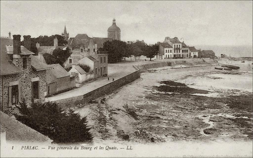 Le bourg et les quais de Piriac-sur-Mer dans les années 1900.