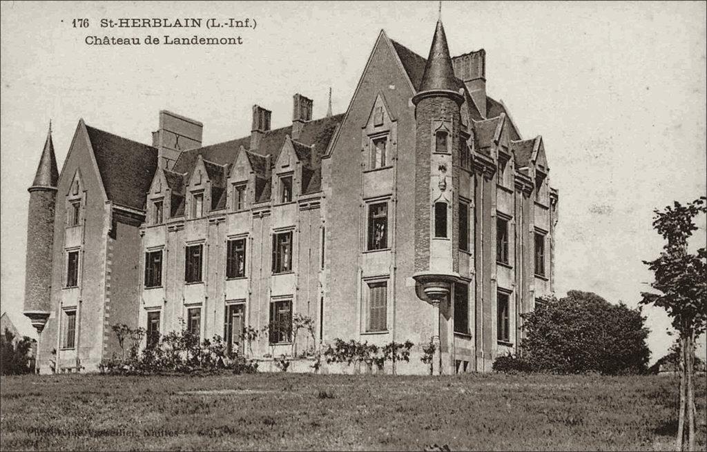 Le château de Landemont sur la commune de Saint-Herblain dans les années 1900.